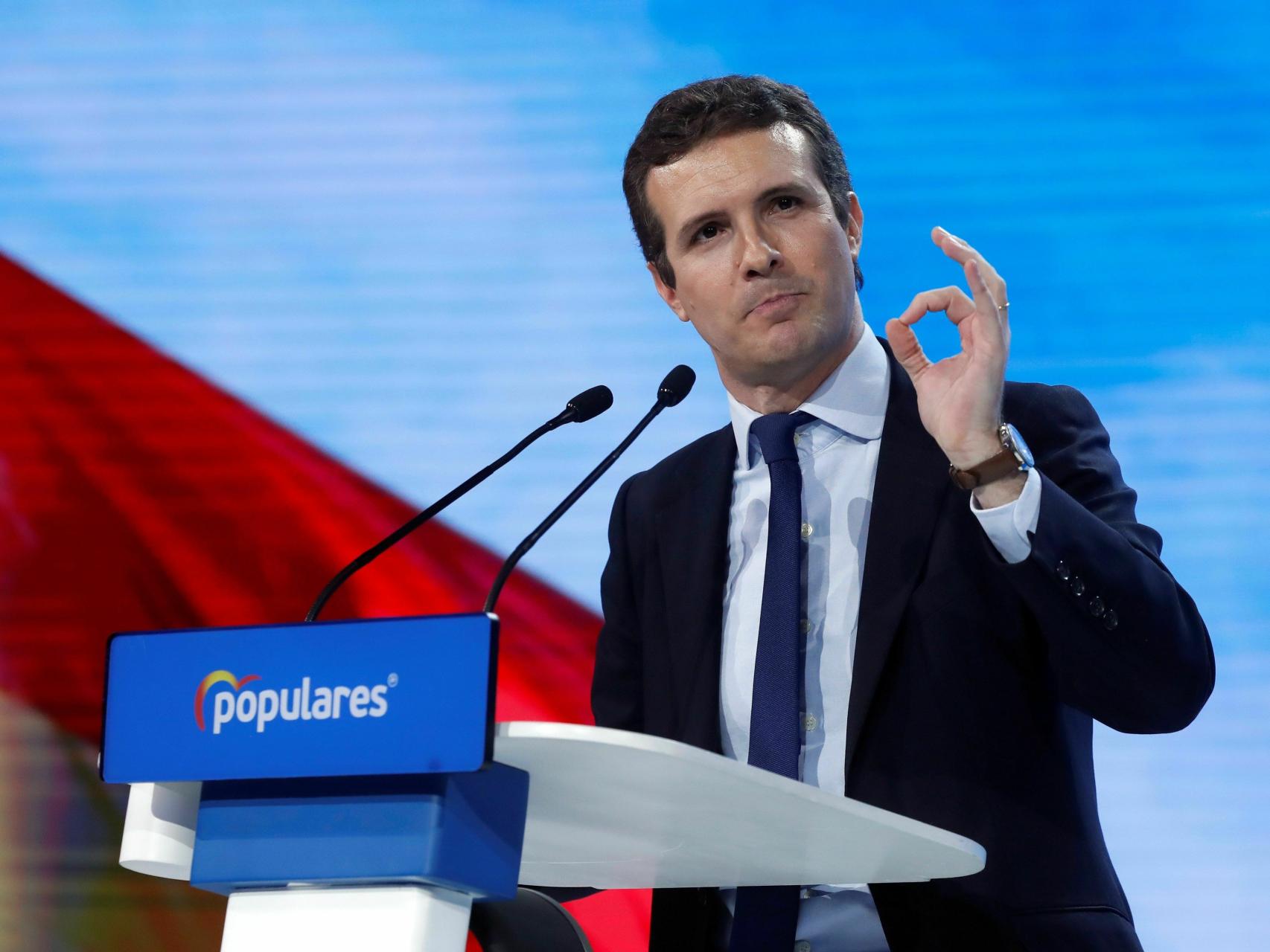 Casado interviene en la clausura de la Convención Nacional del Partido Popular.