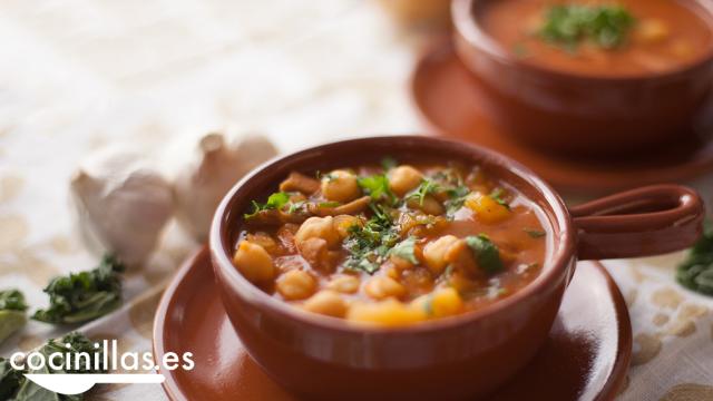 potaje de garbanzos veganos