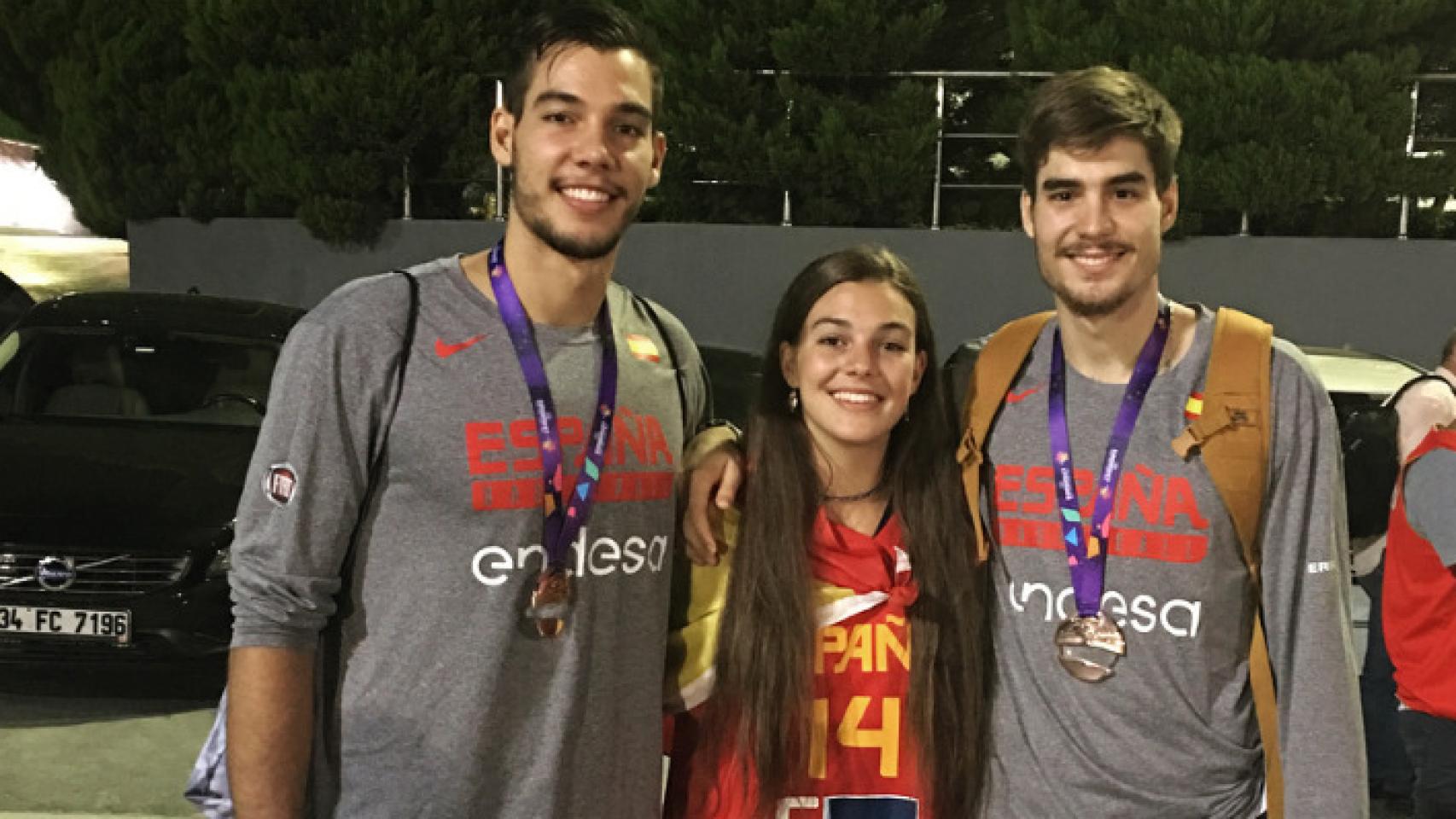 Willy, Andrea y Juancho Hernangómez