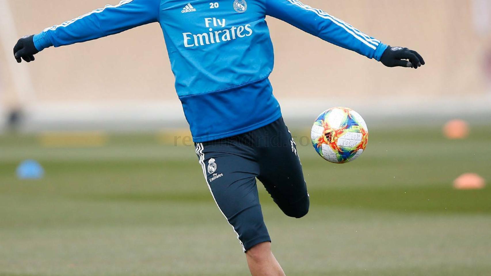 Asensio se entrena en Valdebebas