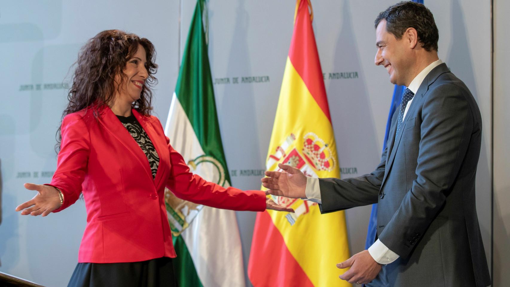 Rocío Ruiz (Cs) en su toma de posesión como consejera de la Junta de Andalucía.