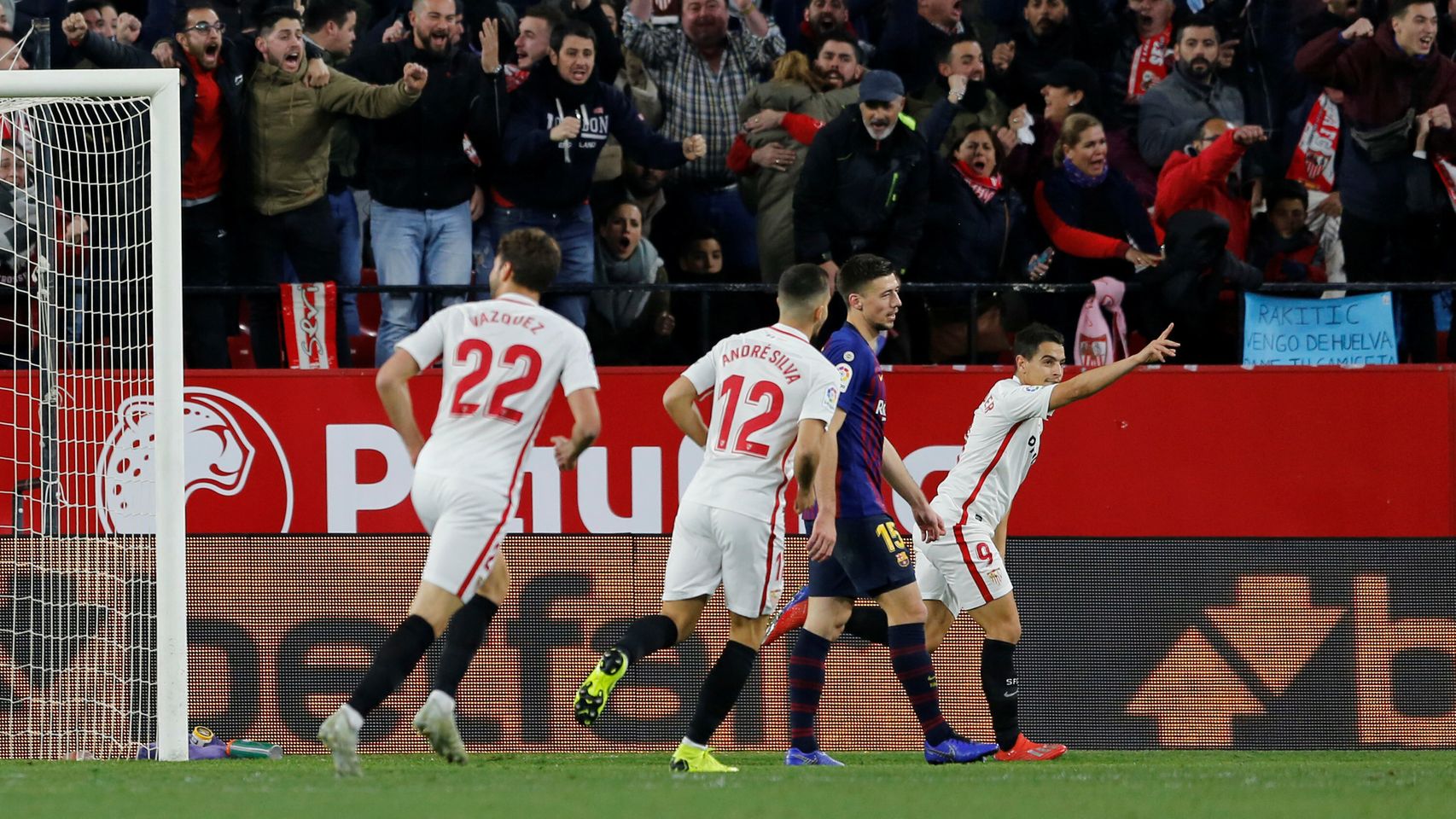 Gol del Sevilla ante el Barcelona
