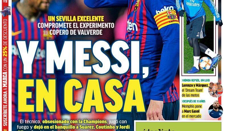 Portada del Diario Marca (24/01/2019)