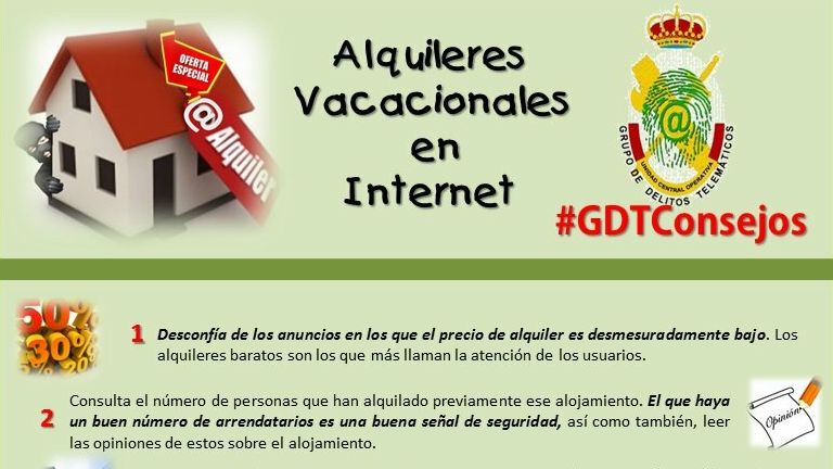 Consejos de la Guardia Civil para que no te estafen en Airbnb