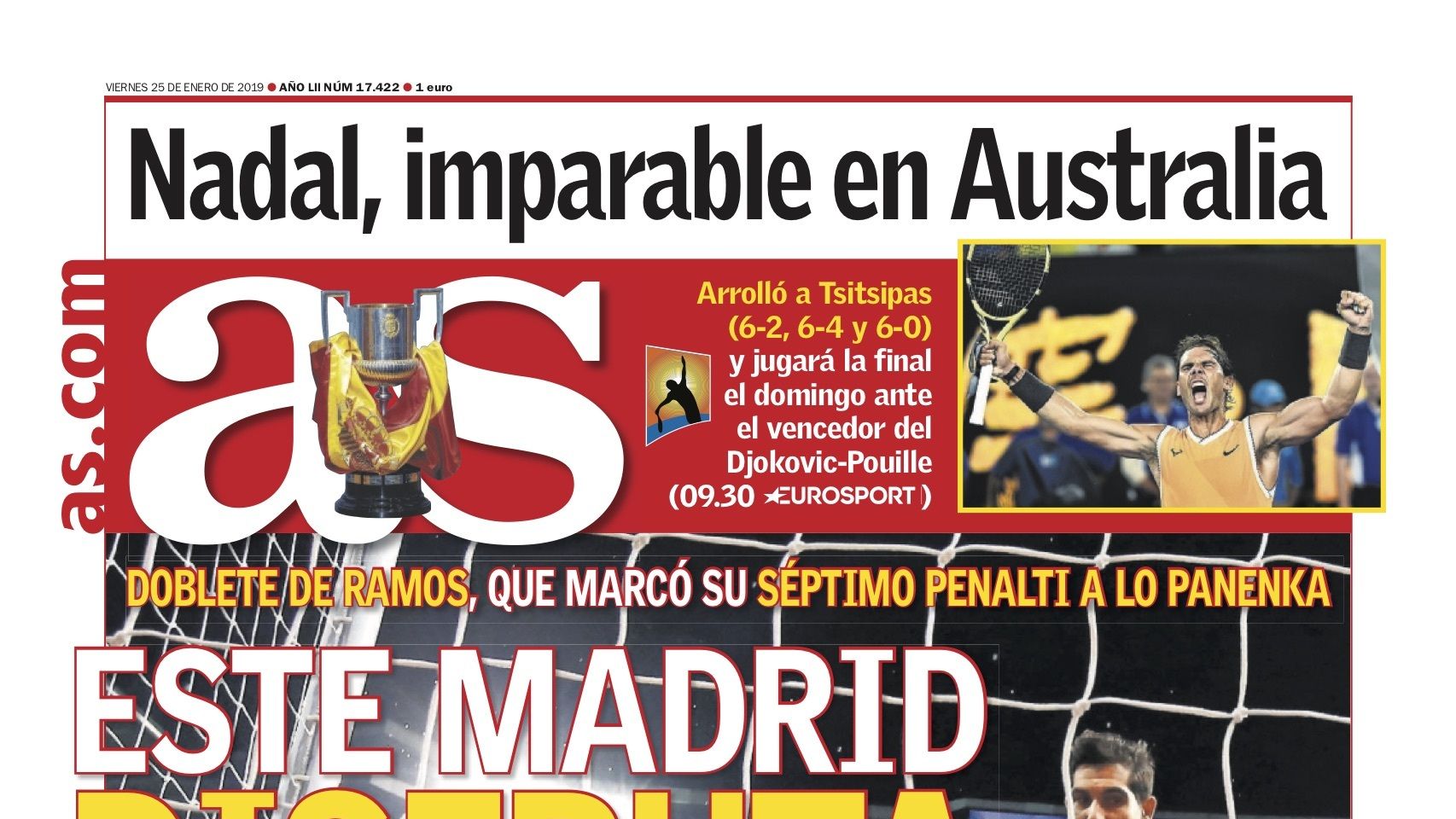 Portada de AS (25/01/19)