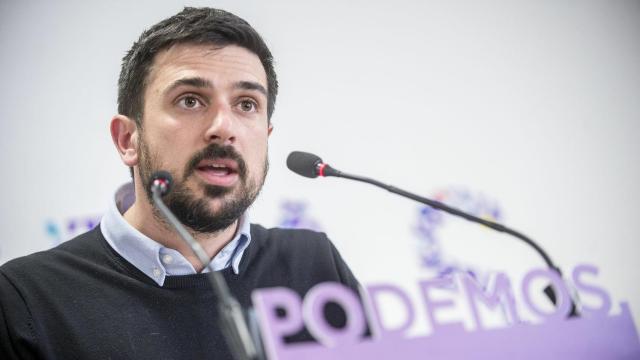 Ramón Espinar durante una comparecencia.