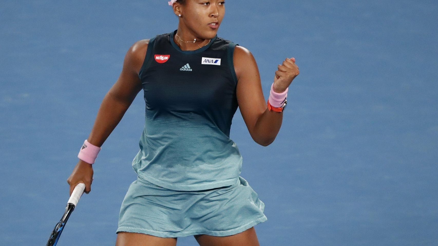 Osaka celebra un punto durante la final del Open de Australia