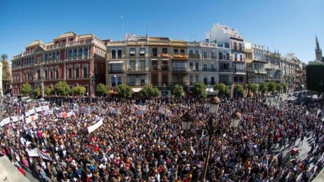 Manifestación para que se repita el juicio de Marta del Castillo, Sevilla.