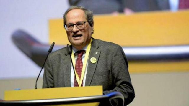 Quim Torra, presidente de la Generalitat, en su intervención en el congreso fundacional de la Crida.