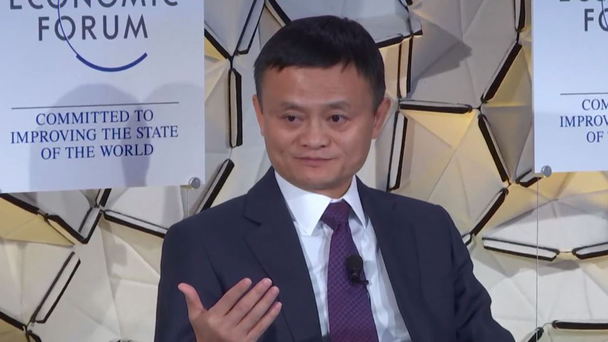 Jack Ma, fundador y actual presidente ejecutivo de Alibaba, durante su intervención en el Foro de Davos.