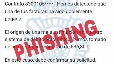 Correo de la estafa de Endesa