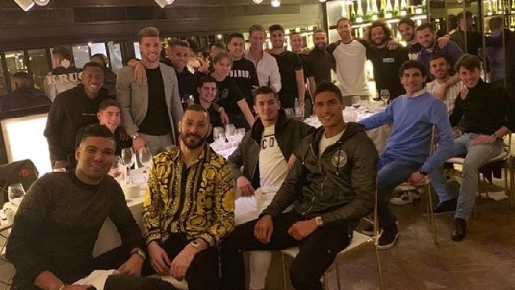 Cena de conjura del Real Madrid. Foto: Instagram (@sergioramos)