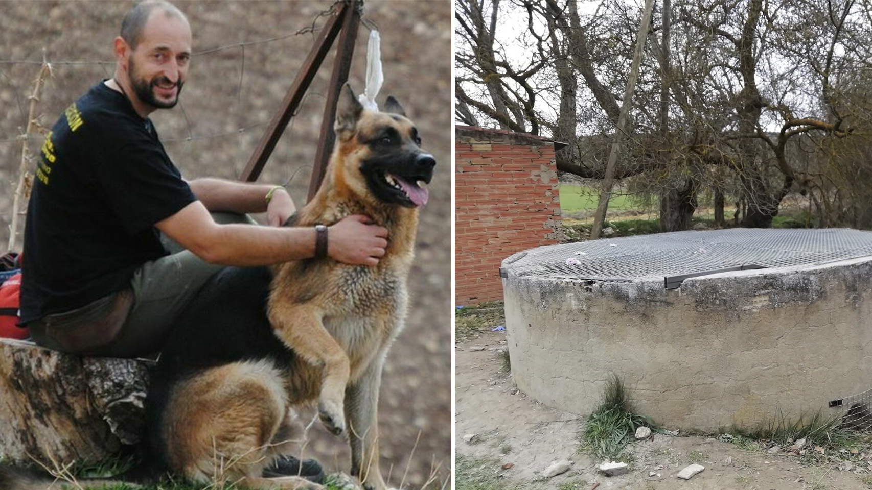 Juan Antonio Santamaría en una imagen junto a su perro.