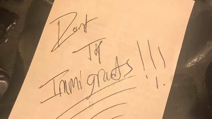 La nota que dejó la pareja al irse del restaurante