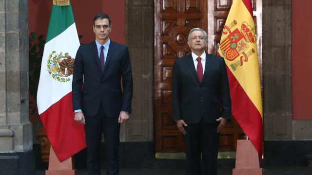 López Obrador junto a Pedro Sánchez hace apenas dos meses.