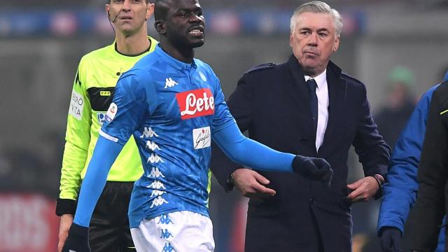 Koulibaly durante el Inter-Nápoles