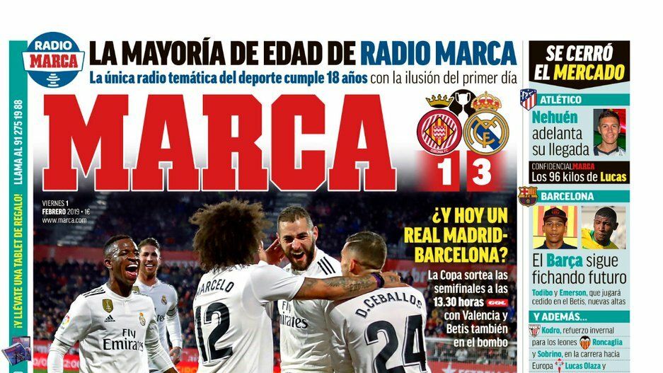 Portada MARCA (01/02/2019)