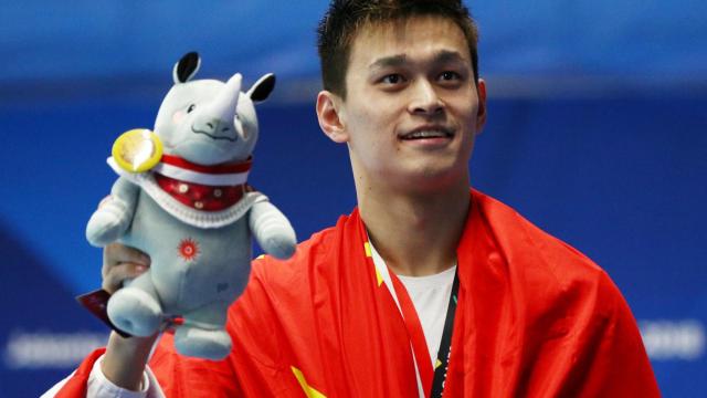 Sun Yang, tras una prueba