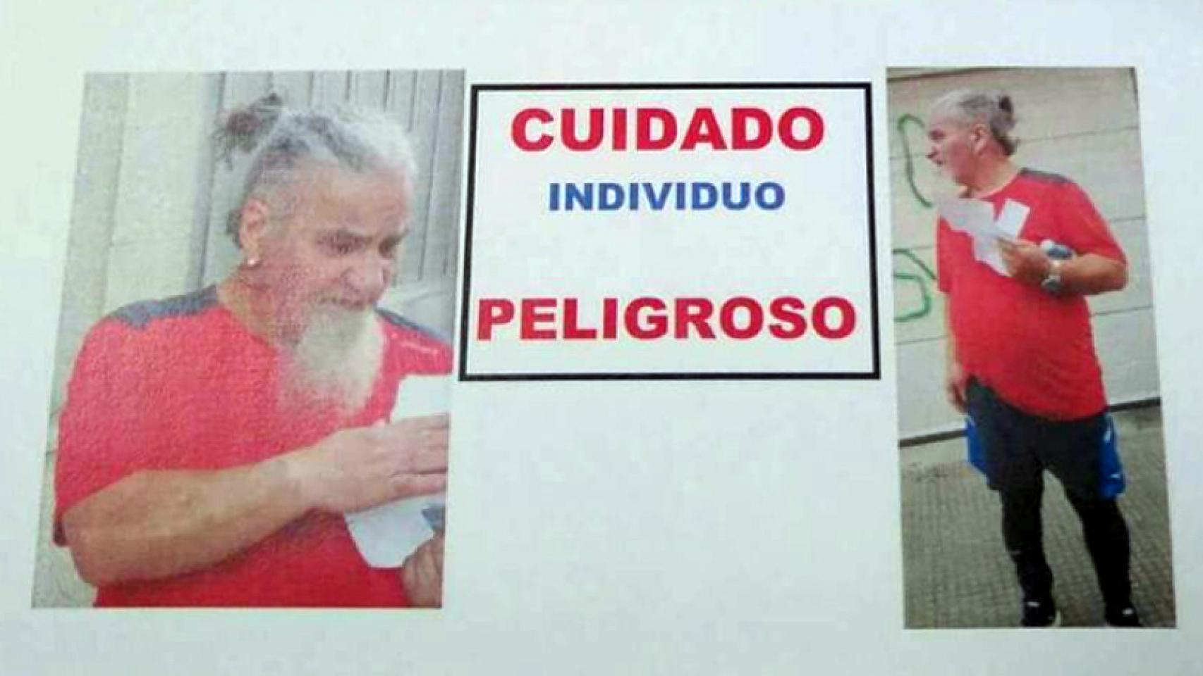 Cartel de alerta sobre 'El Quintas'