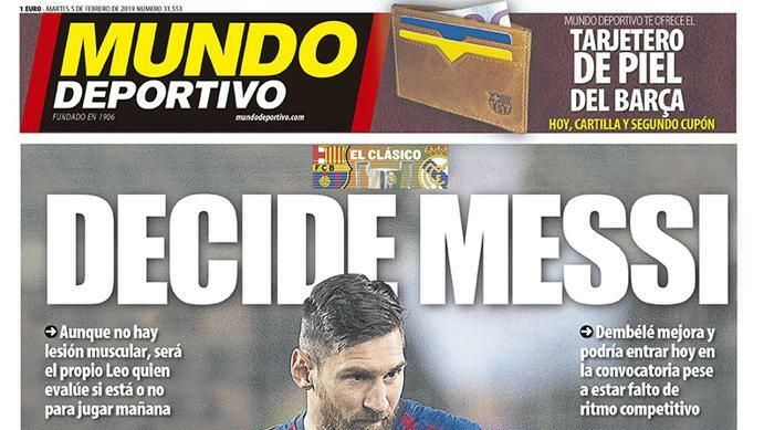 Portada Mundo Deportivo (5/02/2019)