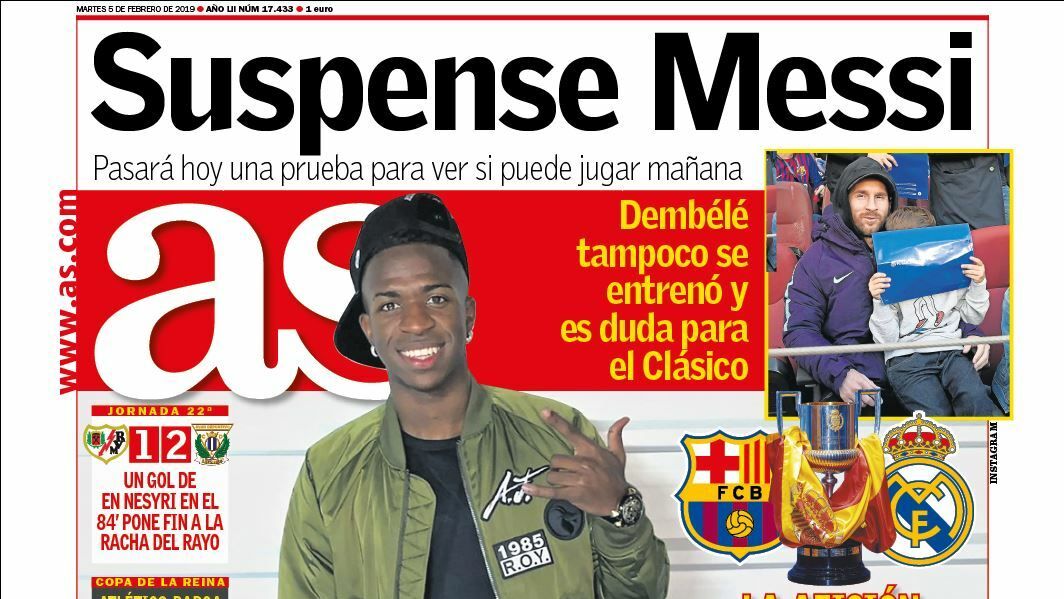 Portada del Diario AS (5/02/2019)