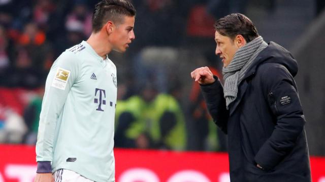 James Rodríguez dialoga con Niko Kovac