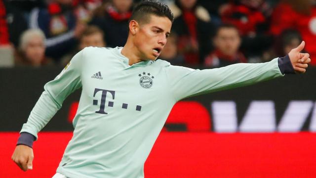 James Rodríguez, con el Bayern Múnich