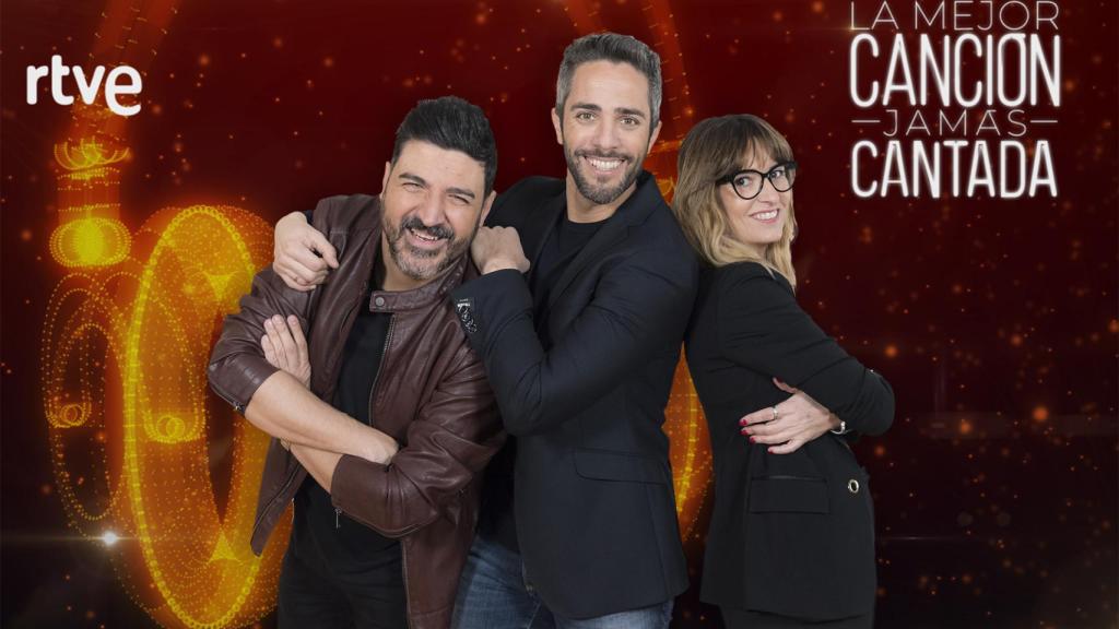 Tony Aguilar, Roberto Leal y Noemí Galera.