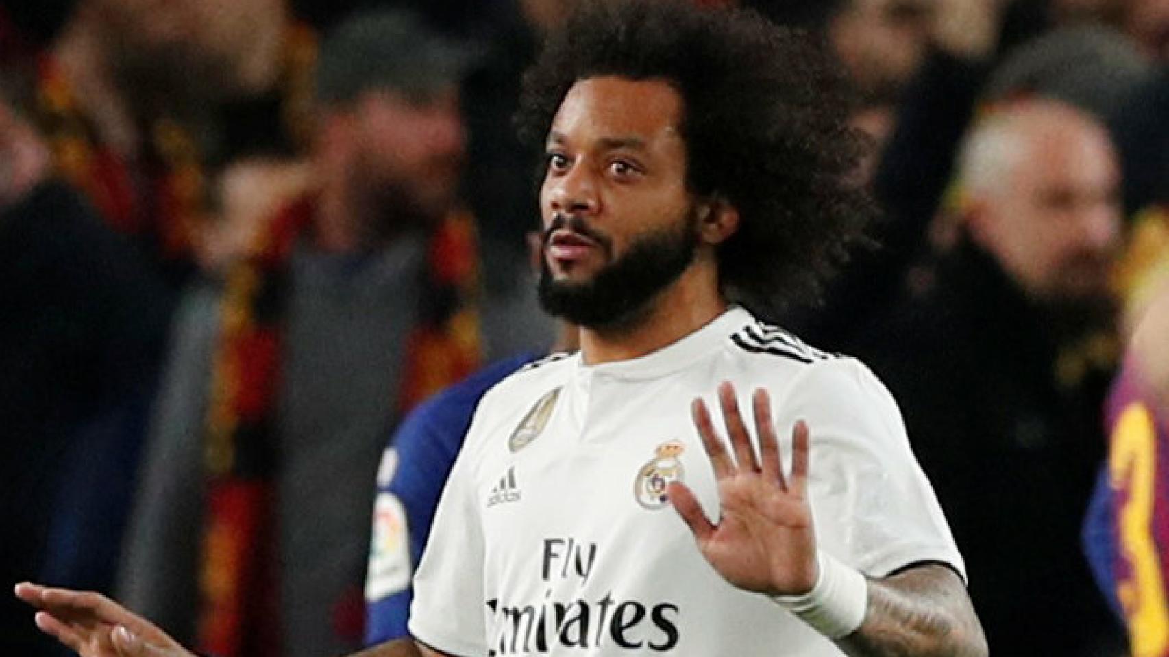 Marcelo, durante El Clásico