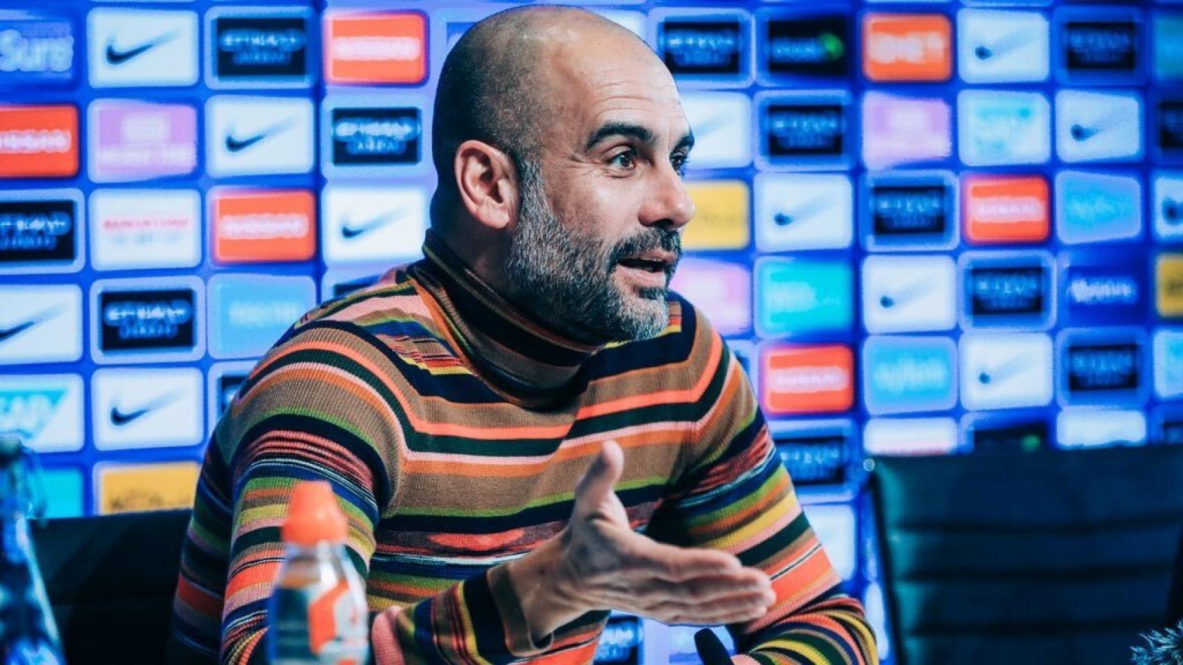 Pep Guardiola, en rueda de prensa