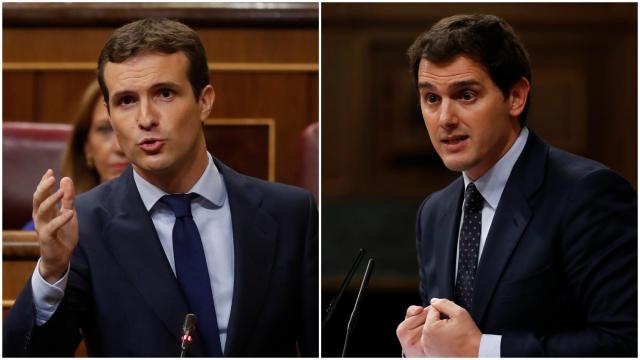 Casado presenta el 10-F como una moción de censura a Sánchez y Rivera como una protesta cívica