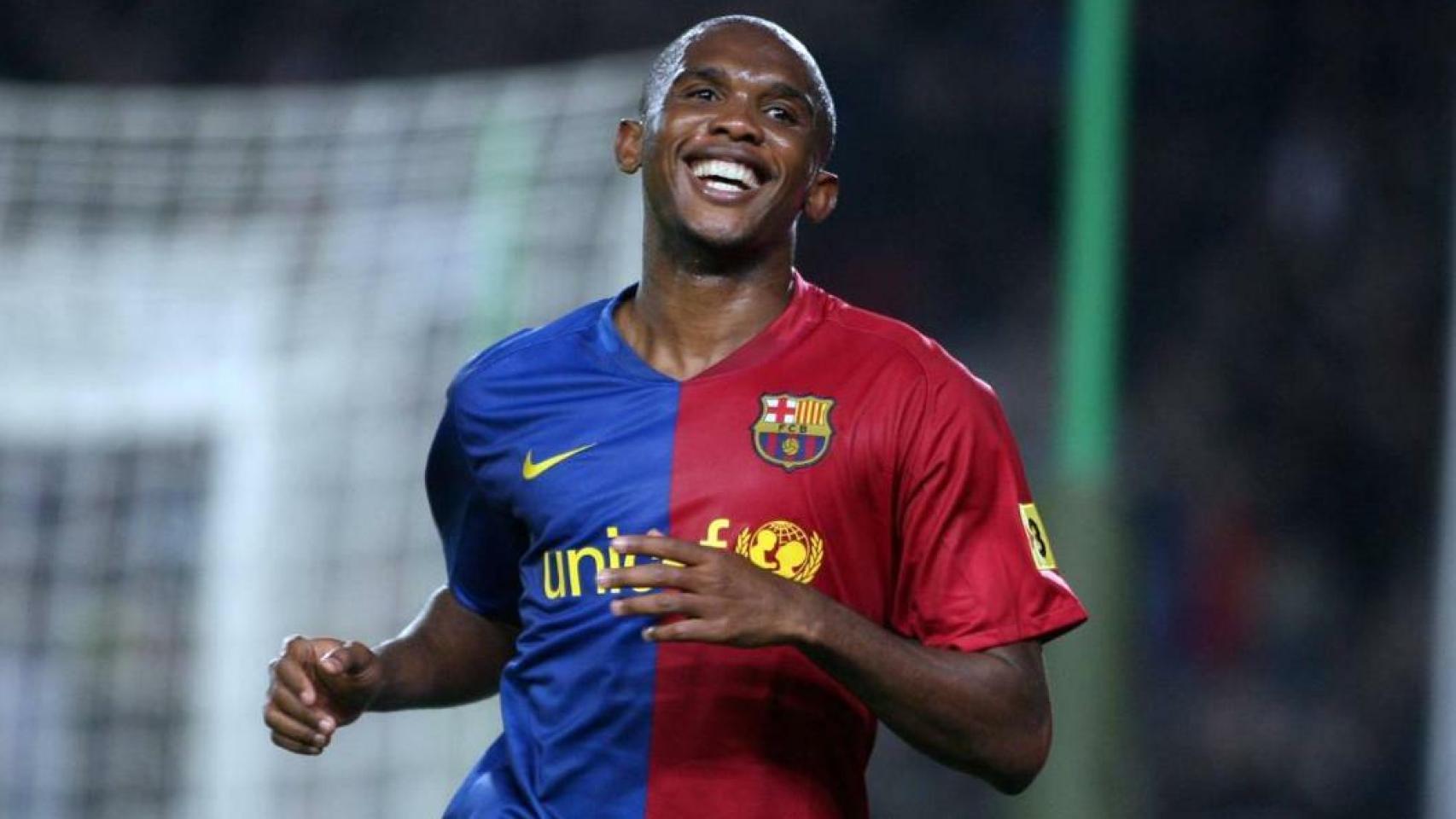 El camerunés Samuel Eto'o, durante un partido del Barcelona. Foto: fcbarcelona.es