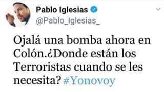 El falso tuit de Iglesias pidiendo una bomba en Colón: hasta los memes dividen las dos Españas