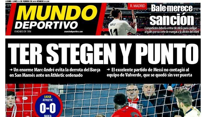 La portada del diario MUNDO DEPORTIVO (11/02/2019)
