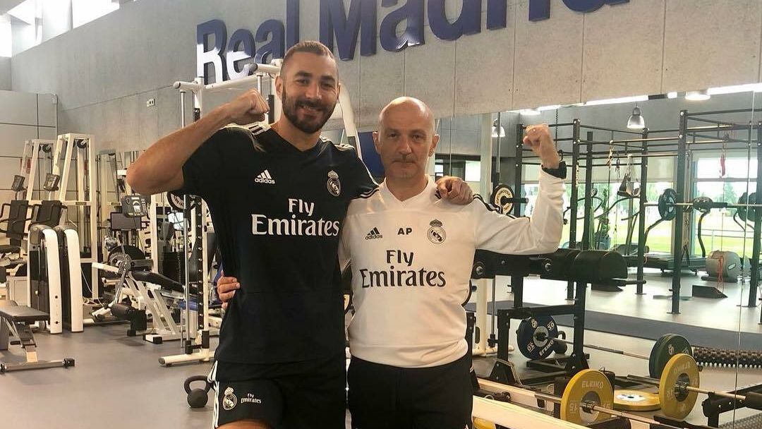 Karim Benzema y Antonio Pintus en la Ciudad Real Madrid. Foto: Instagram (@karimbenzema)