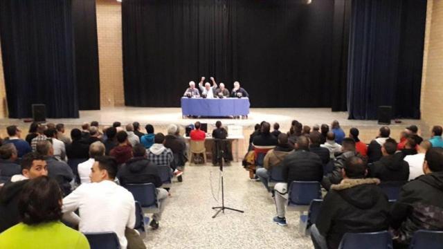 Momento de la conferencia de Sandro Rosell
