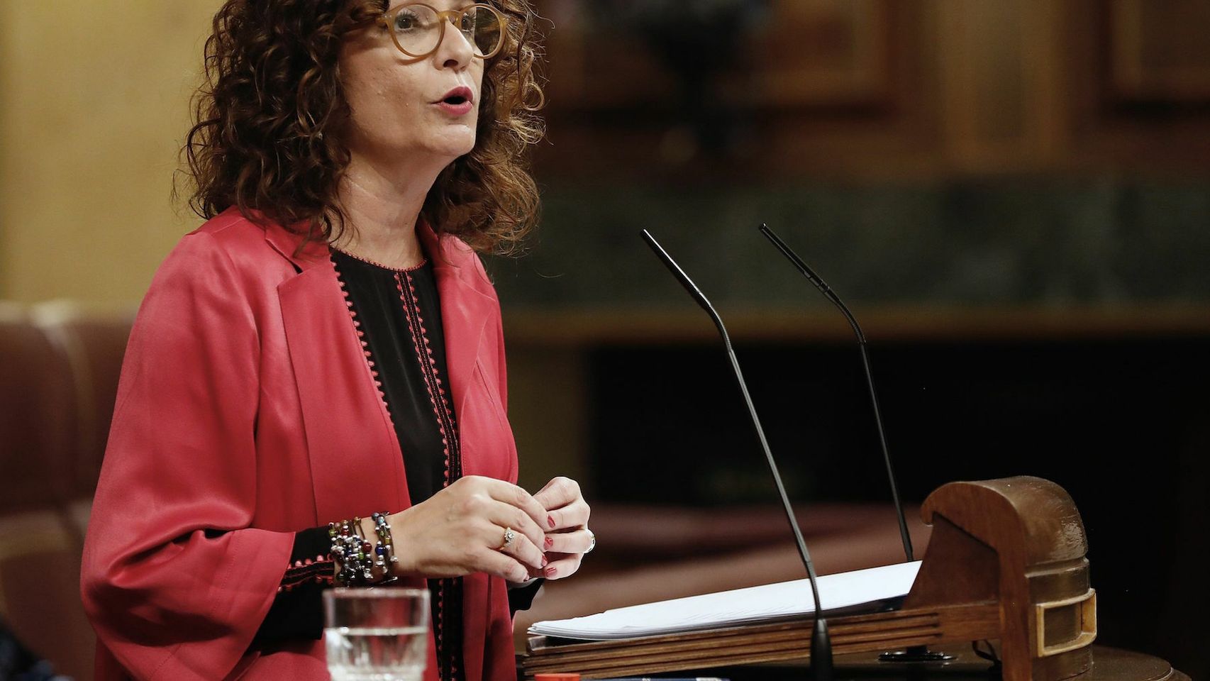 La ministra de Hacienda, María Jesús Montero, este martes en el Congreso.