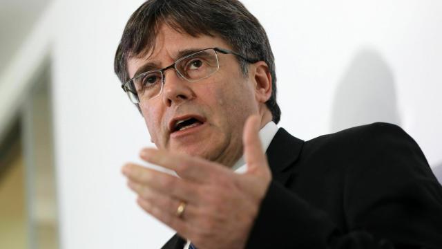 Puigdemont, durante una intervención pública  en Berlín.