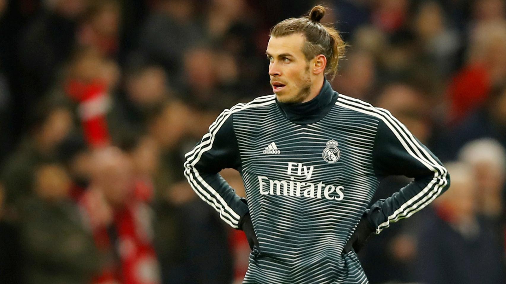 Gareth Bale, durante la previa de un partido del Real Madrid