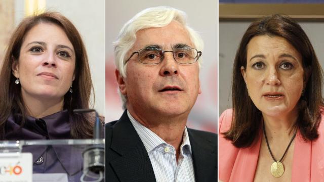 Adriana Lastra, José María Barreda y Soraya Rodríguez.