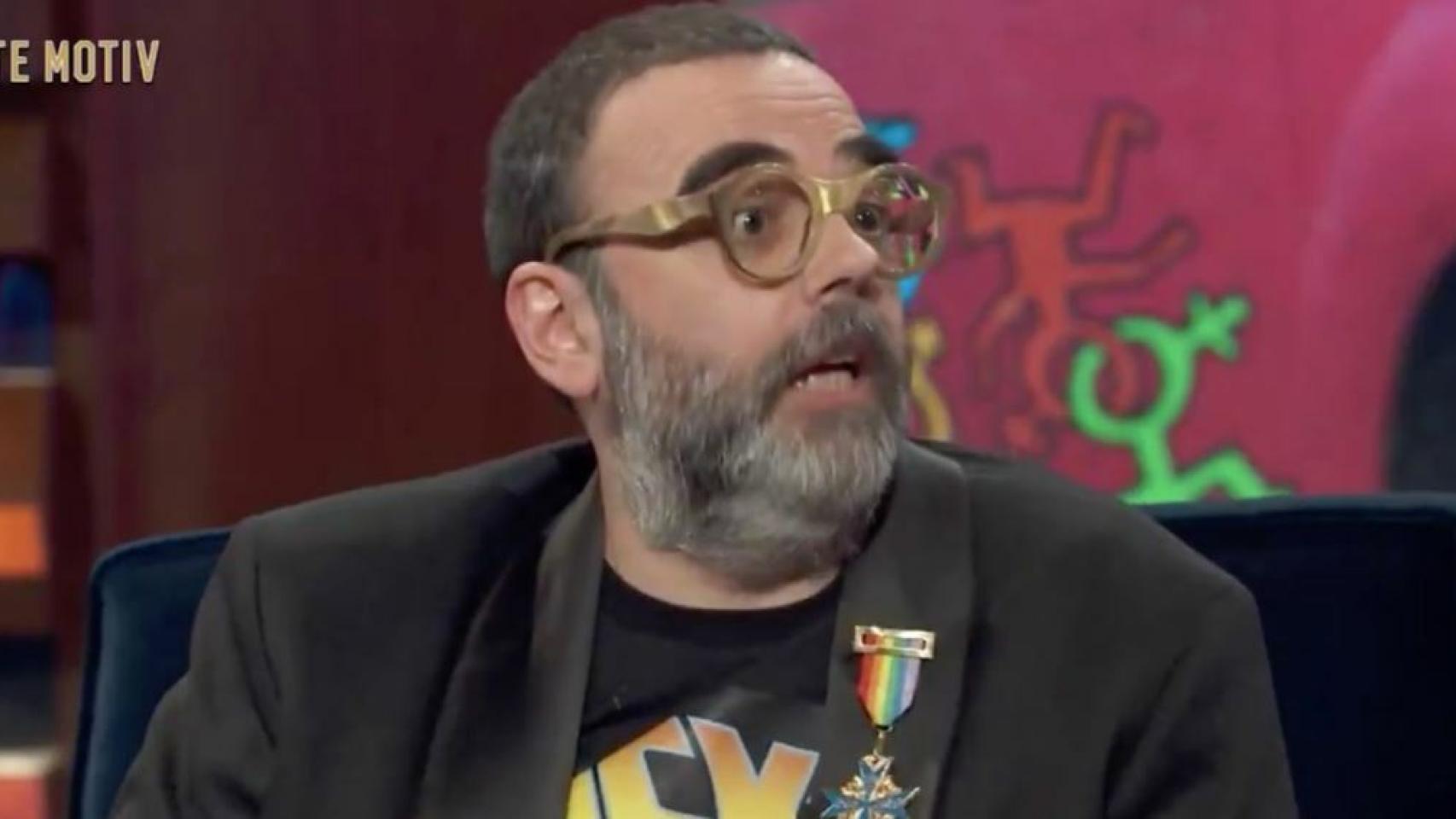 El escritor Bob Pop ayer en 'Late motiv'.