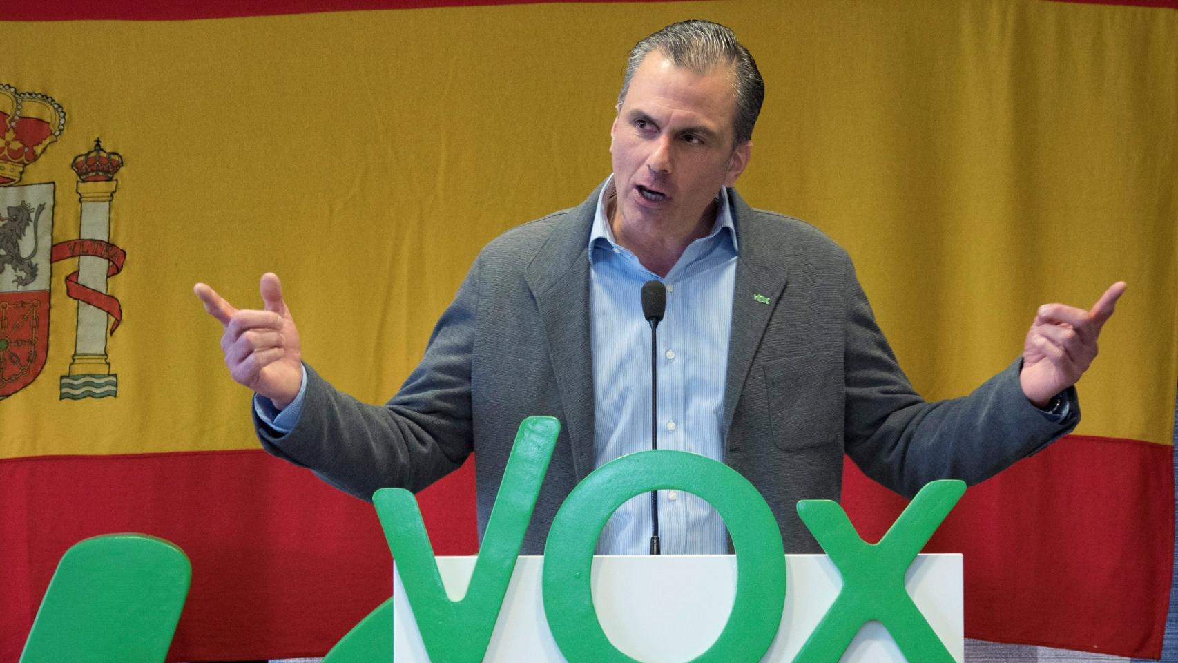 Javier Ortega-Smith en un acto este sábado en Cuenca
