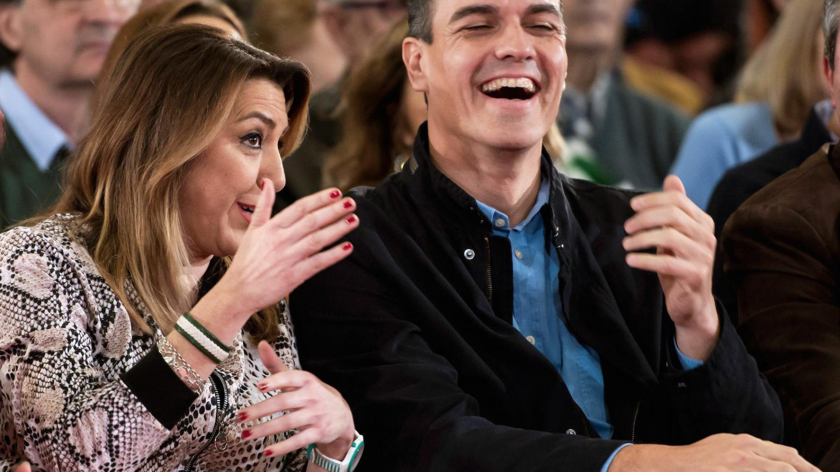 Susana Díaz y Pedro Sánchez, hace un mes en Sevilla.