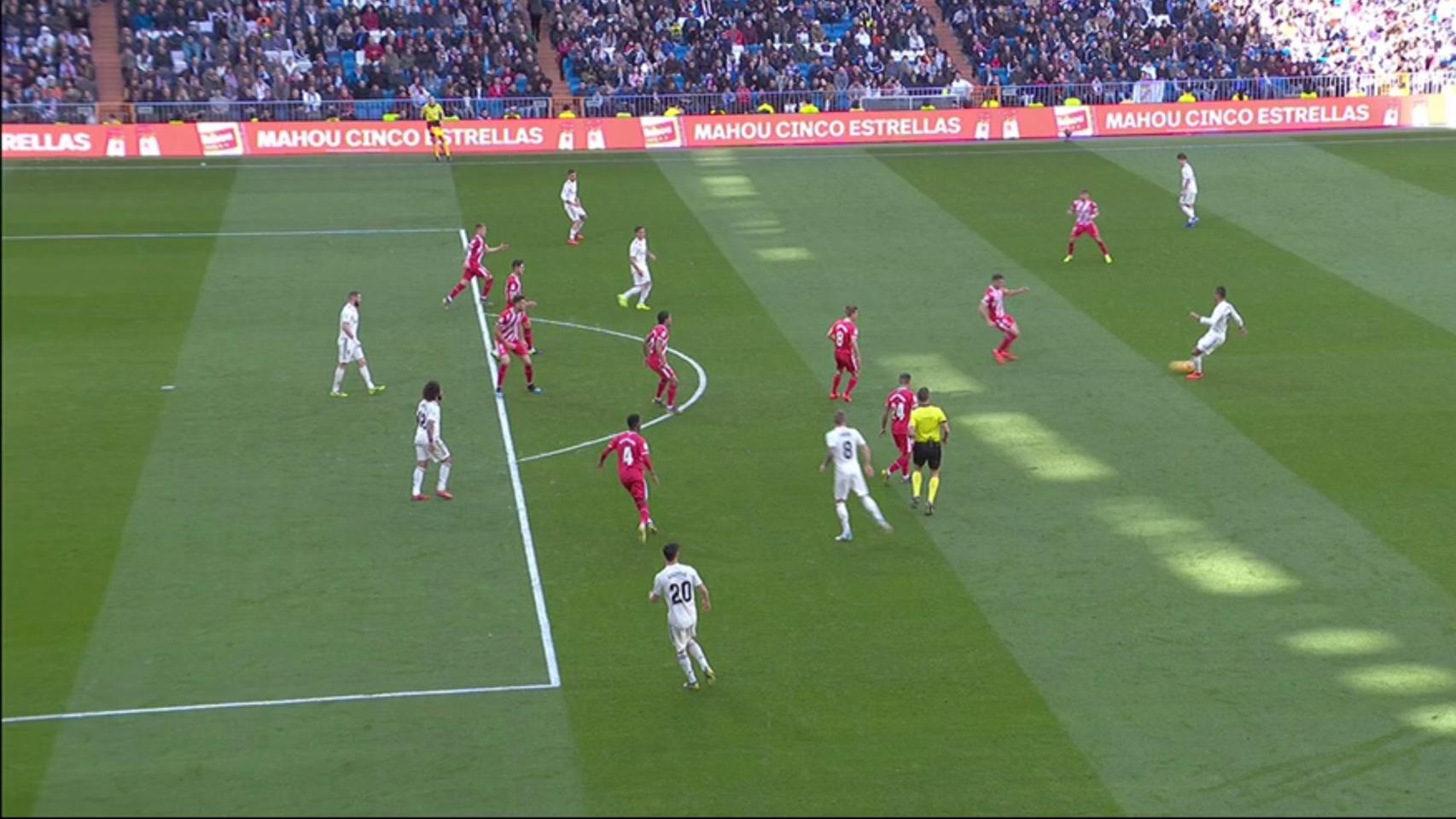 Gol bien anulado por fuera de juego a Marcelo