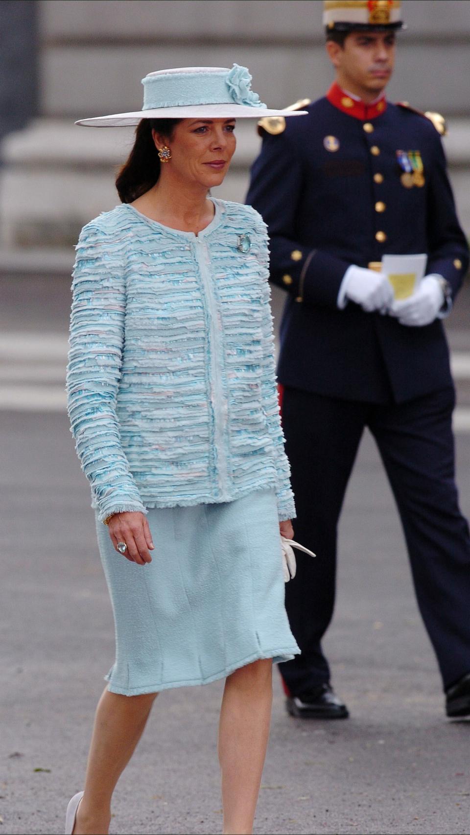 Carolina de Mónaco en la boda de los príncipes de Asturias Felipe y Letizia.
