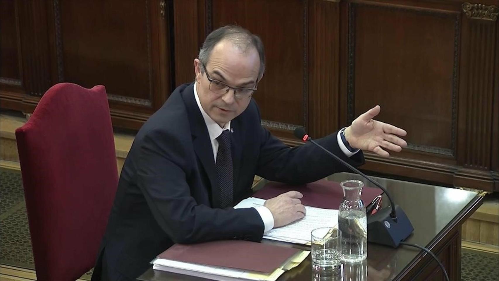 Jordi Turull, durante su declaración de este martes./