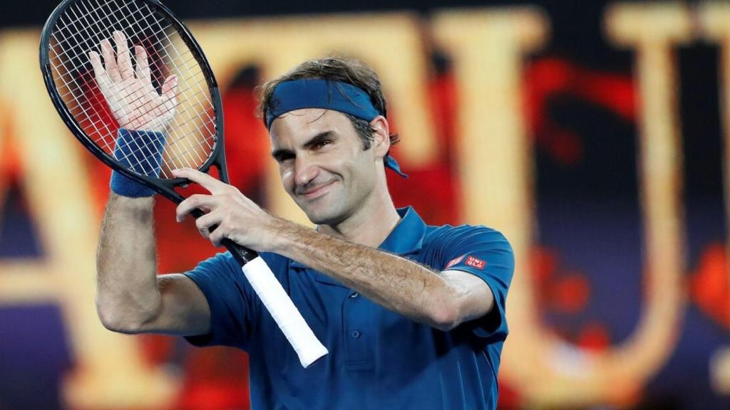 Federer, durante un partido en el pasado Abierto de Australia.
