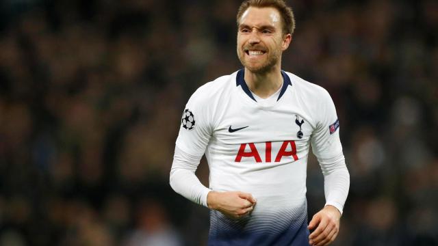 Christian Eriksen durante un partido del Tottenham