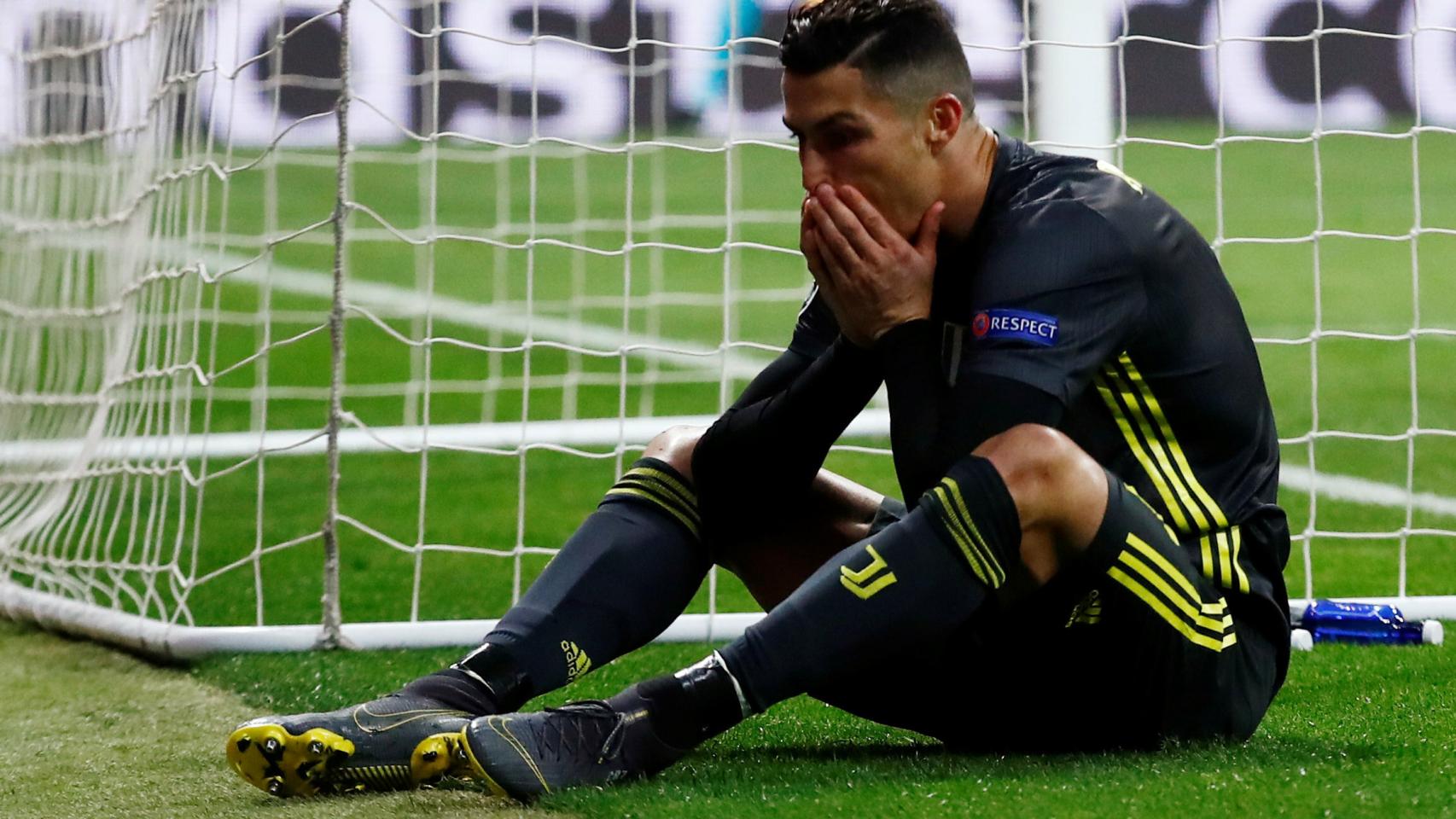 Cristiano Ronaldo, en el Atlético - Juventus de la Champions
