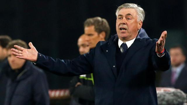 Ancelotti,  durante un partido de la Serie A